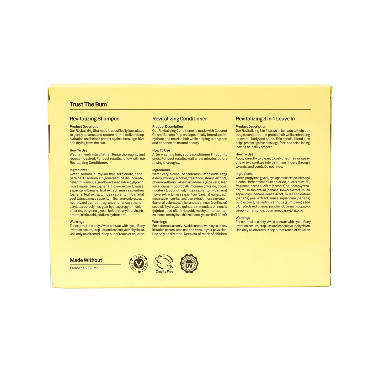 Hair Care Travel Kit with Shampoo, Conditioner & Leave-In Treatment