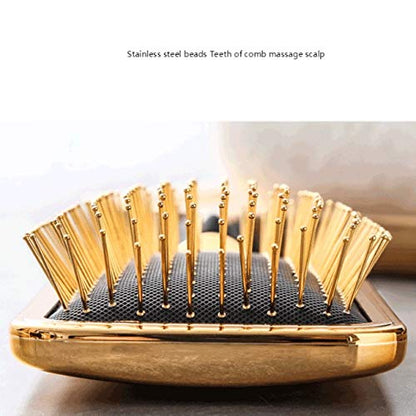 Gold-Plated Scalp Massage Hairbrush