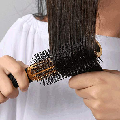 Gold-Plated Scalp Massage Hairbrush