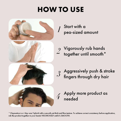 Clay & Wax High-Hold Hair Styling Clay