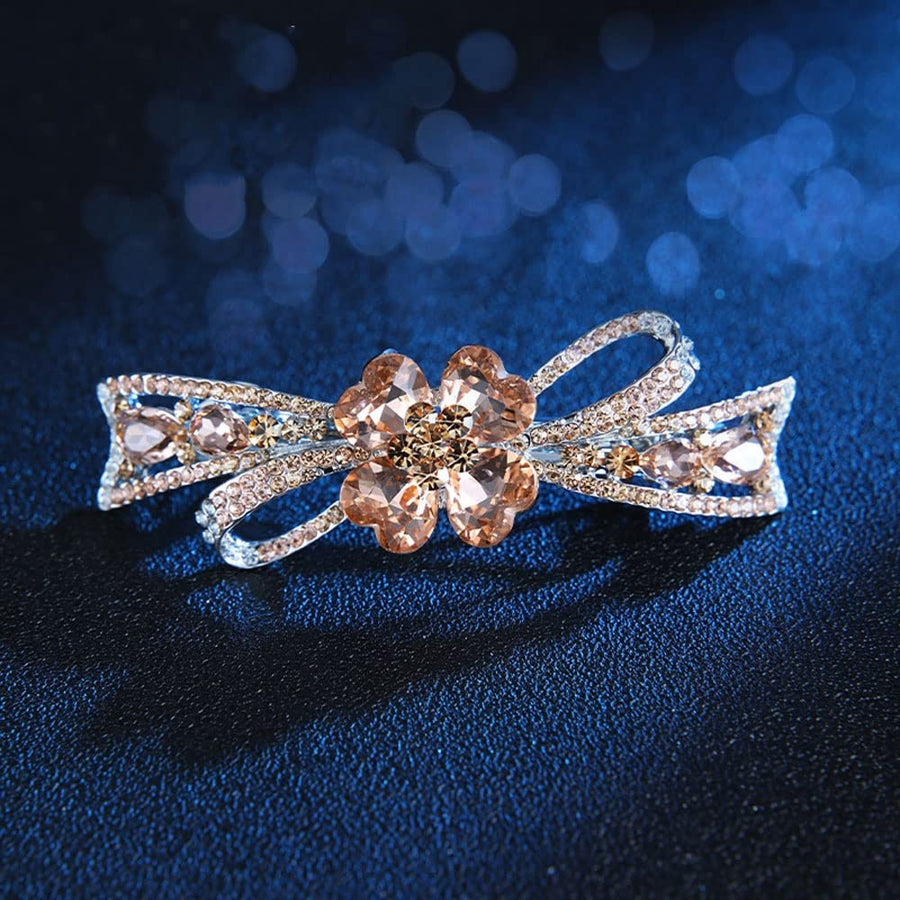Flower Crystal Hair Clip