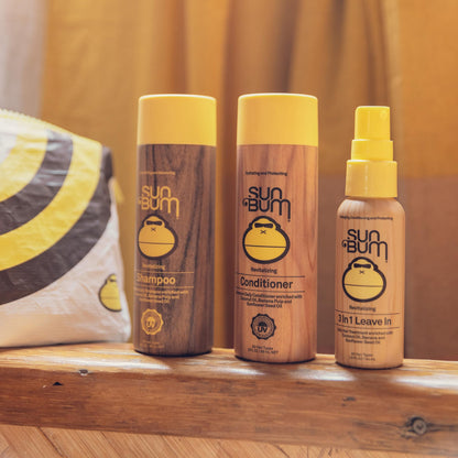 Hair Care Travel Kit with Shampoo, Conditioner & Leave-In Treatment